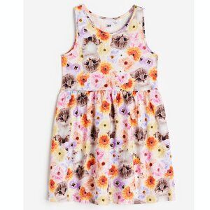 H&M Girls Ladybug Cat Floral Patterned Jersey Dress